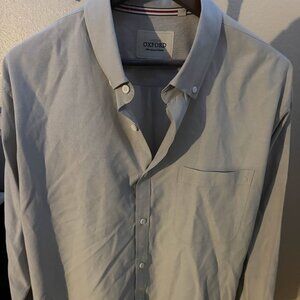 Oxford Men's Luxury Collection Gray Button Down Men's XL